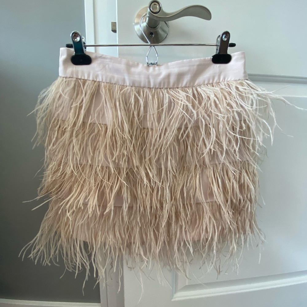 Club Monaco Feather Mini Skirt
